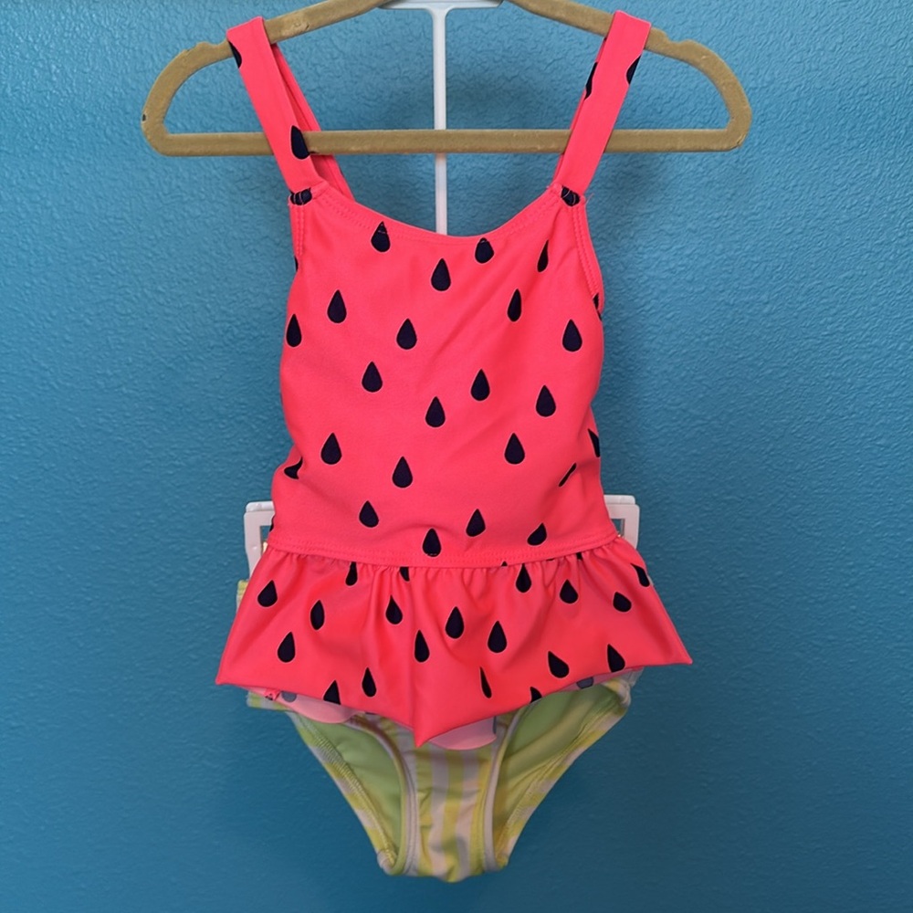Cat & Jack Kids Swimwear Set - Pink and Yellow 2T